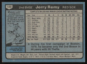 Jerry Remy Autographed 1980 Topps Card #155 Boston Red Sox SKU #265035