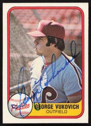 George Vukovich Autographed 1981 Fleer Card #21 Philadelphia Phillies SKU #265039
