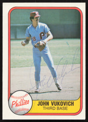 John Vukovich Autographed 1981 Fleer Card #22 Philadelphia Phillies SKU #265042