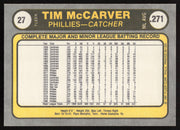 Tim McCarver Autographed 1981 Fleer Card #27 Philadelphia Phillies SKU #265044