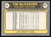Tim McCarver Autographed 1981 Fleer Card #27 Philadelphia Phillies SKU #265045