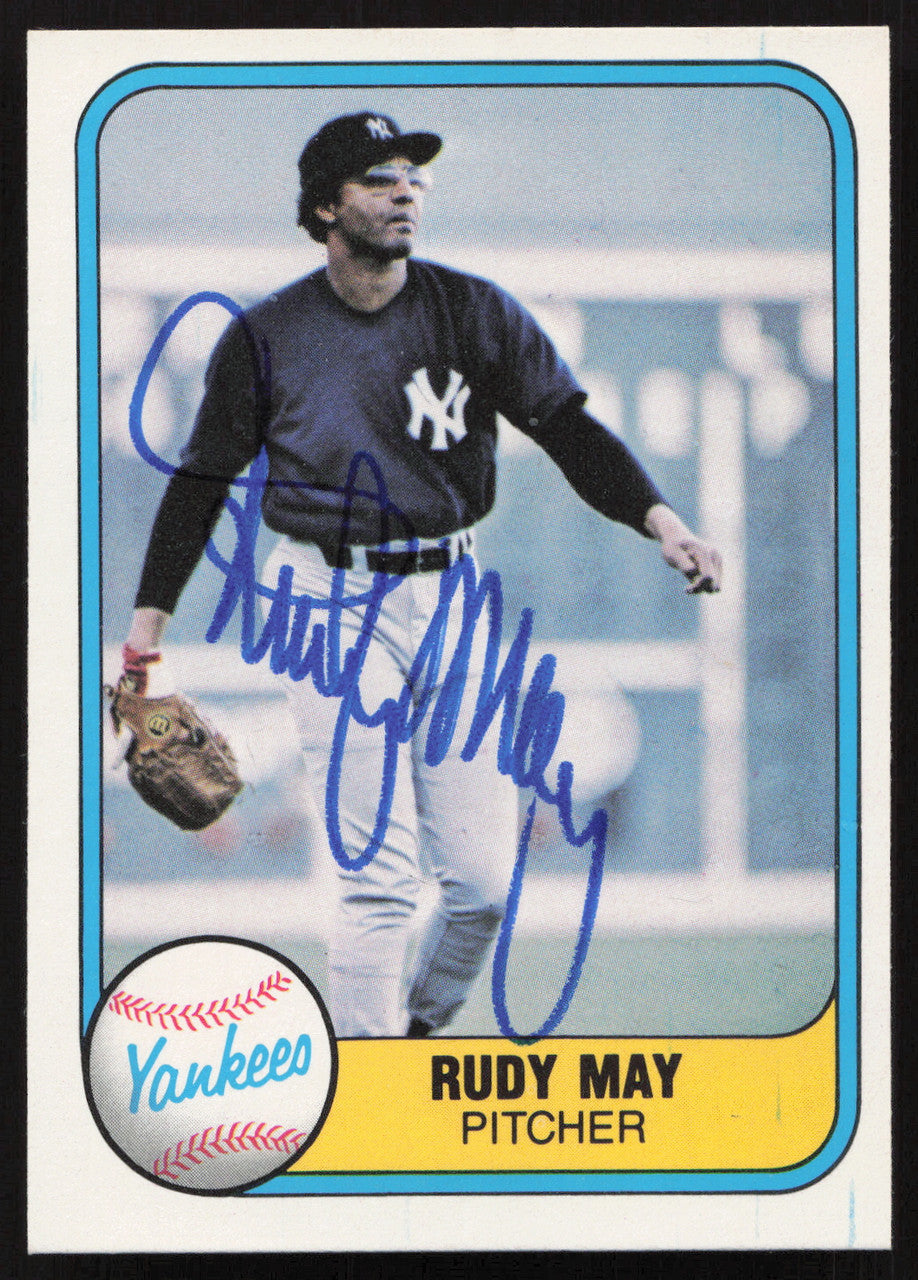 Rudy May Autographed 1981 Fleer Card #90 New York Yankees SKU #265053
