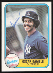 Oscar Gamble Autographed 1981 Fleer Card #98 New York Yankees SKU #265055