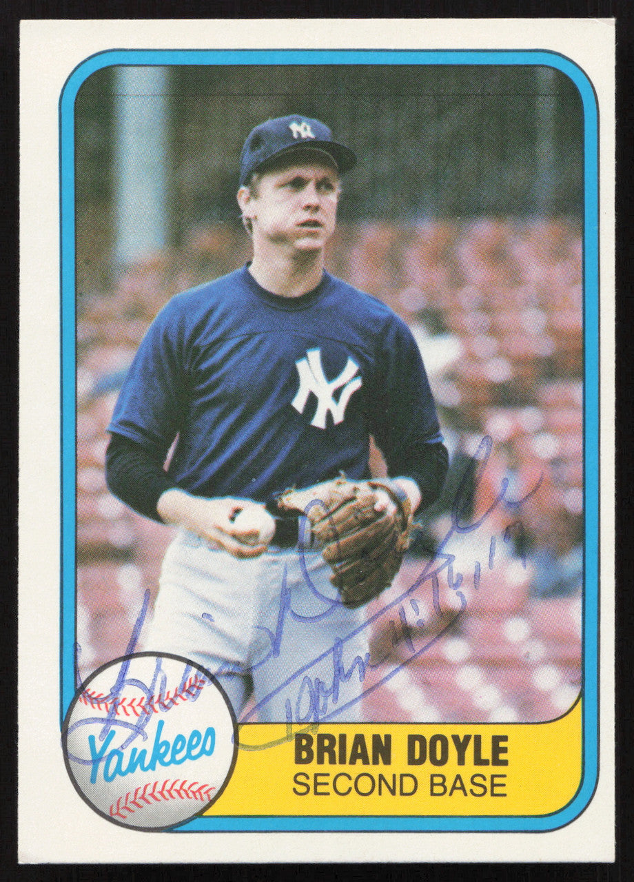 Brian Doyle Autographed 1981 Fleer Card #104 New York Yankees SKU #265057
