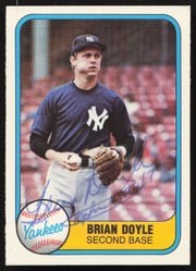 Brian Doyle Autographed 1981 Fleer Card #104 New York Yankees SKU #265058
