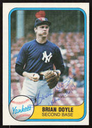 Brian Doyle Autographed 1981 Fleer Card #104 New York Yankees SKU #265059
