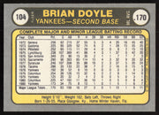 Brian Doyle Autographed 1981 Fleer Card #104 New York Yankees SKU #265059