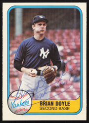 Brian Doyle Autographed 1981 Fleer Card #104 New York Yankees SKU #265060