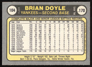 Brian Doyle Autographed 1981 Fleer Card #104 New York Yankees SKU #265060