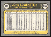 John Lowenstein Autographed 1981 Fleer Card #186 Baltimore Orioles SKU #265074