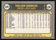 Sheldon Burnside Autographed 1981 Fleer Card #220 Cincinnati Reds SKU #265078