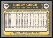 Bob Bobby Grich Autographed 1981 Fleer Card #269 California Angels SKU #265084
