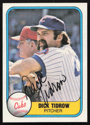 Dick Tidrow Autographed 1981 Fleer Card #299 Chicago Cubs SKU #265085