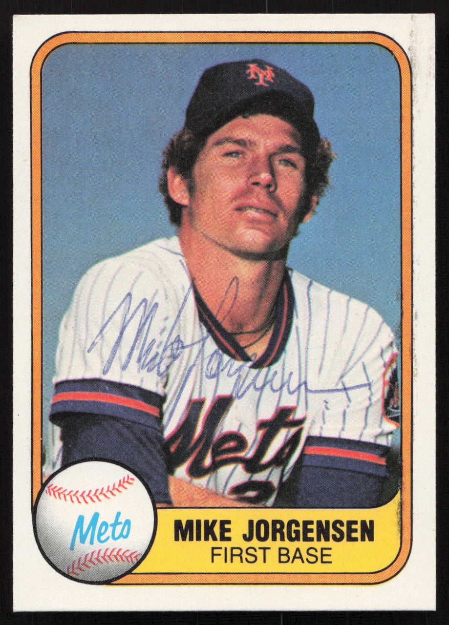 Mike Jorgensen Autographed 1981 Fleer Card #324 New York Mets SKU #265090