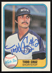 Todd Cruz Autographed 1981 Fleer Card #341 Chicago White Sox SKU #265093