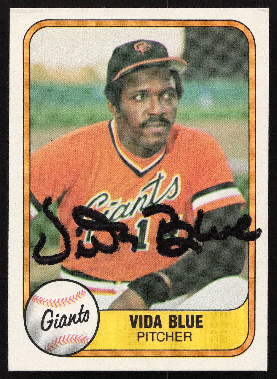 Vida Blue Autographed 1981 Fleer Card #432 San Francisco Giants SKU #265099