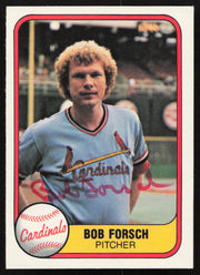 Bob Forsch Autographed 1981 Fleer Card #537 St. Louis Cardinals SKU #265108