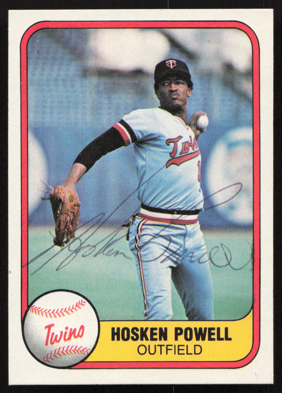 Hosken Powell Autographed 1981 Fleer Card #559 Minnesota Twins SKU #265110