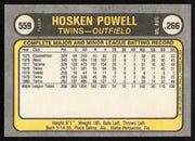 Hosken Powell Autographed 1981 Fleer Card #559 Minnesota Twins SKU #265110