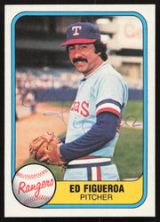 Ed Figueroa Autographed 1981 Fleer Card #624 Texas Rangers SKU #265118