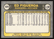 Ed Figueroa Autographed 1981 Fleer Card #624 Texas Rangers SKU #265118