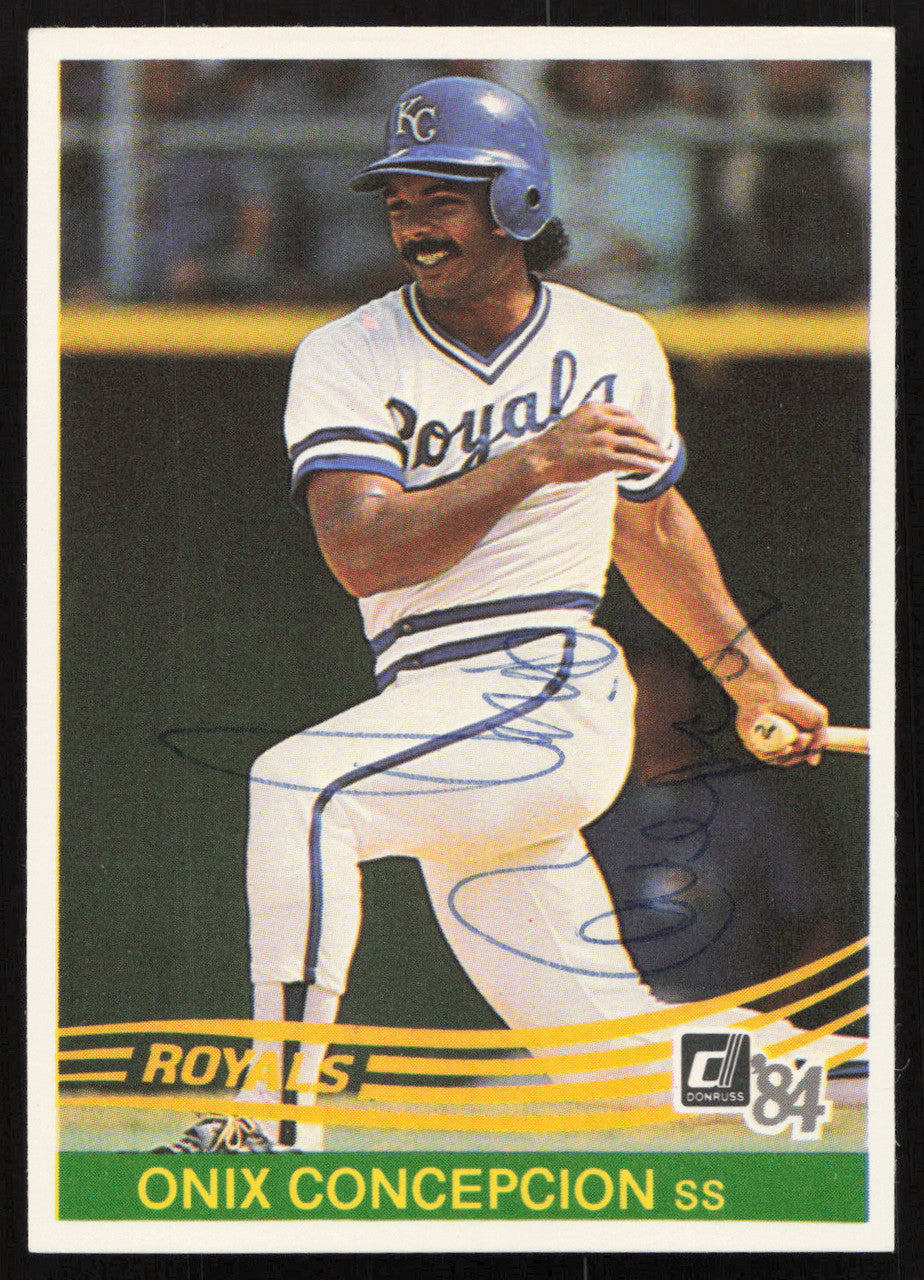 Onix Concepcion Autographed 1984 Donruss Card #95 Kansas City Royals SKU #265121