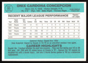 Onix Concepcion Autographed 1984 Donruss Card #95 Kansas City Royals SKU #265121