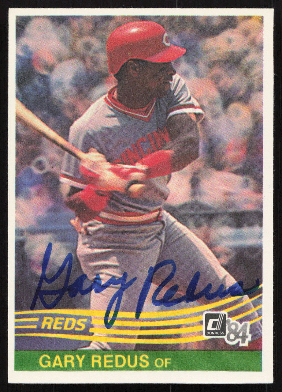 Gary Redus Autographed 1984 Donruss Card #184 Cincinnati Reds SKU #265124