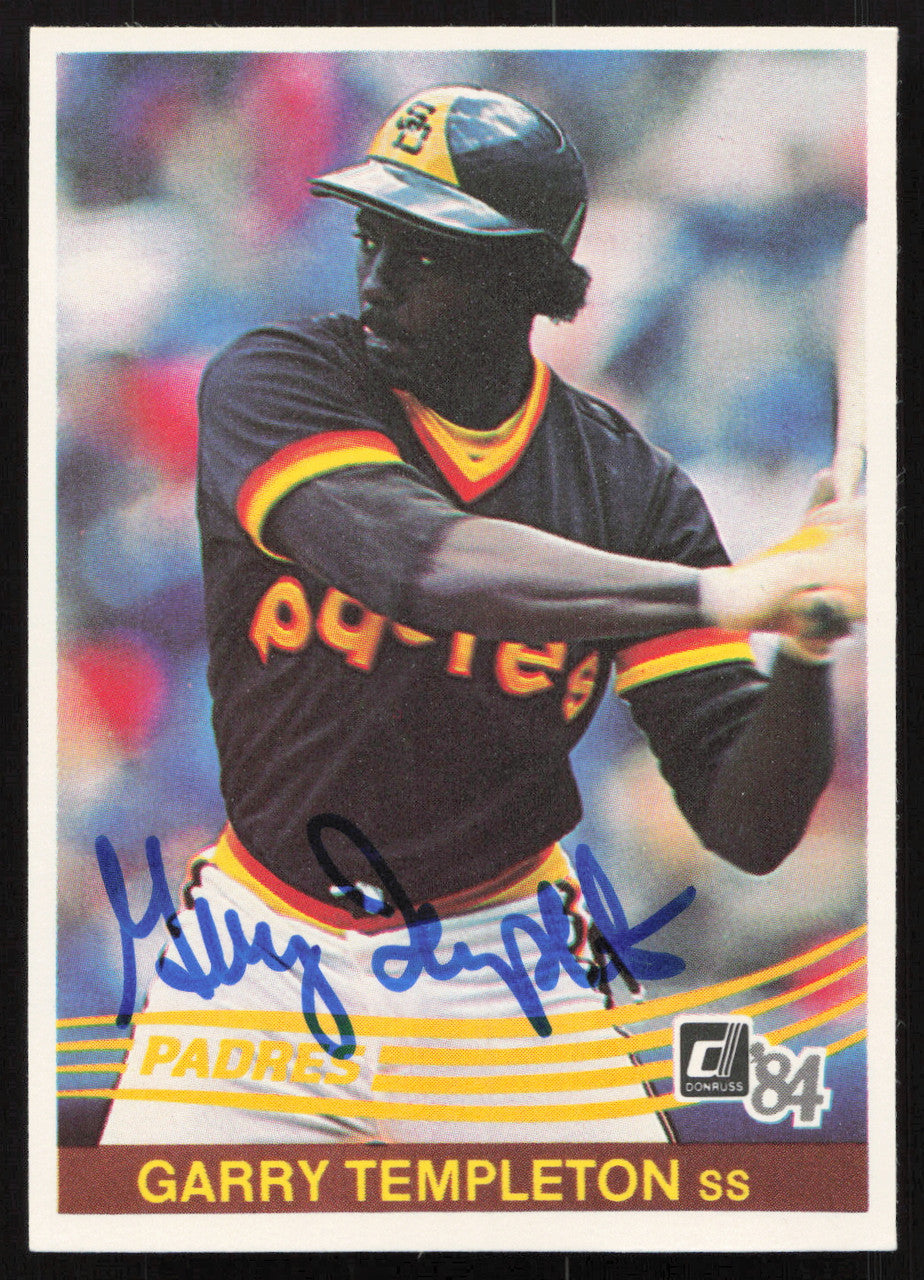Garry Templeton Autographed 1984 Donruss Card #185 San Diego Padres SKU #265125