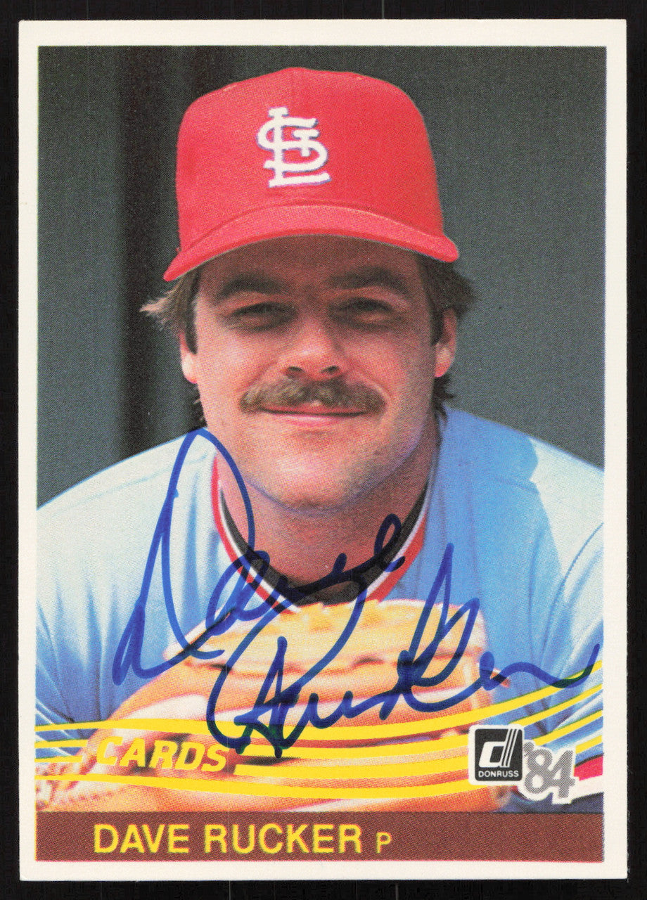 Dave Rucker Autographed 1984 Donruss Card #260 St. Louis Cardinals SKU #265129