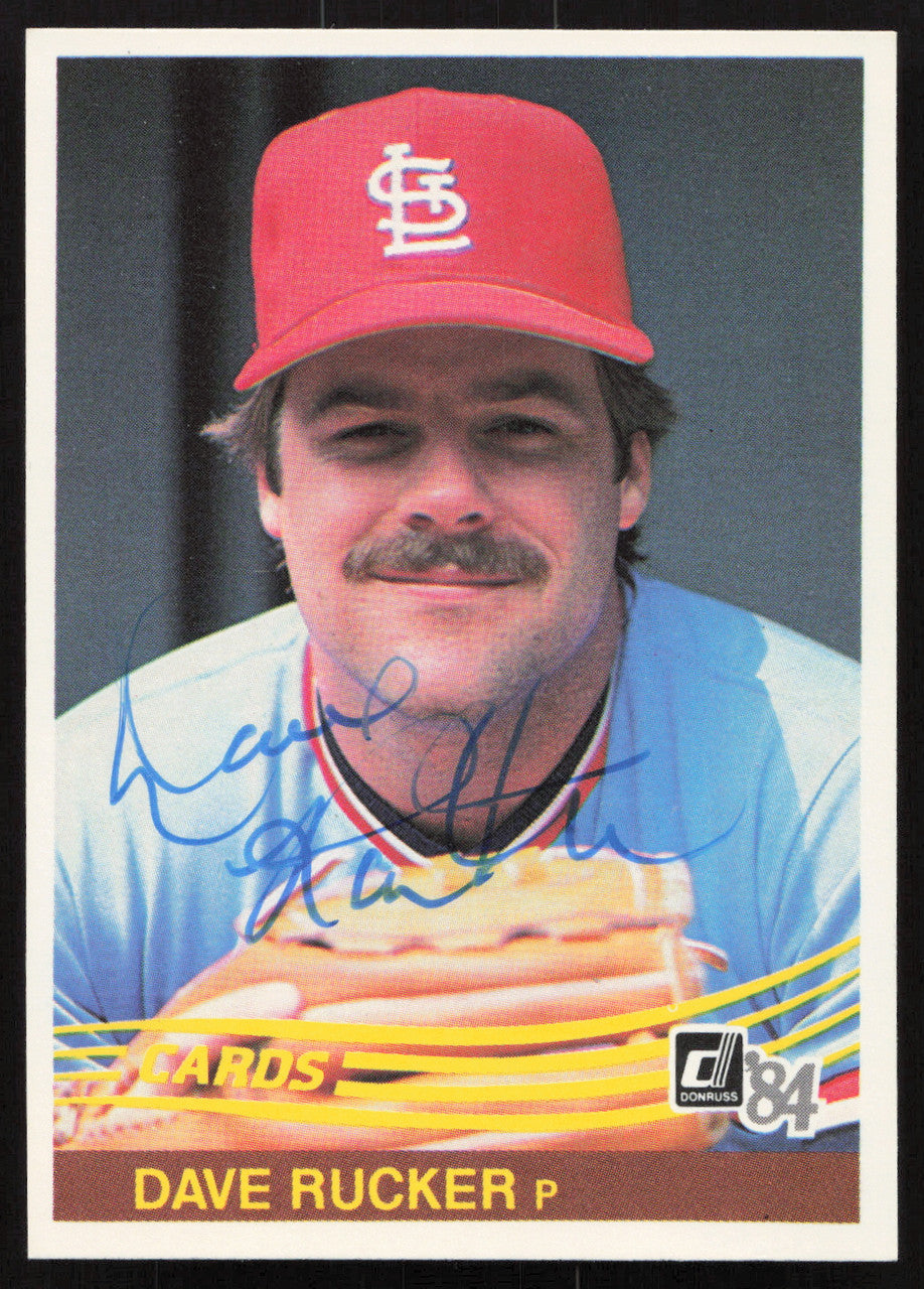 Dave Rucker Autographed 1984 Donruss Card #260 St. Louis Cardinals SKU #265130