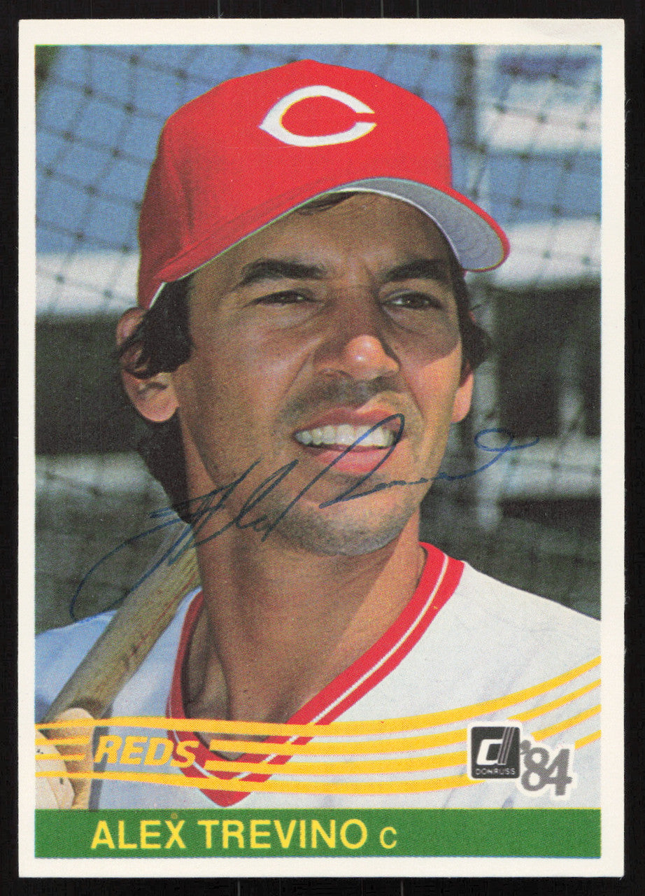 Alex Trevino Autographed 1984 Donruss Card #286 Cincinnati Reds SKU #265131