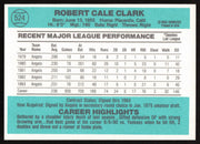 Bobby Clark Autographed 1984 Donruss Card #524 California Angels SKU #265138