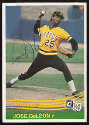 Jose DeLeon Autographed 1984 Donruss Card #628 Pittsburgh Pirates SKU #265142