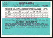 Jose DeLeon Autographed 1984 Donruss Card #628 Pittsburgh Pirates SKU #265143