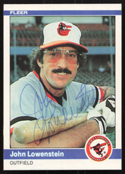 John Lowenstein Autographed 1984 Fleer Card #10 Baltimore Orioles SKU #265144
