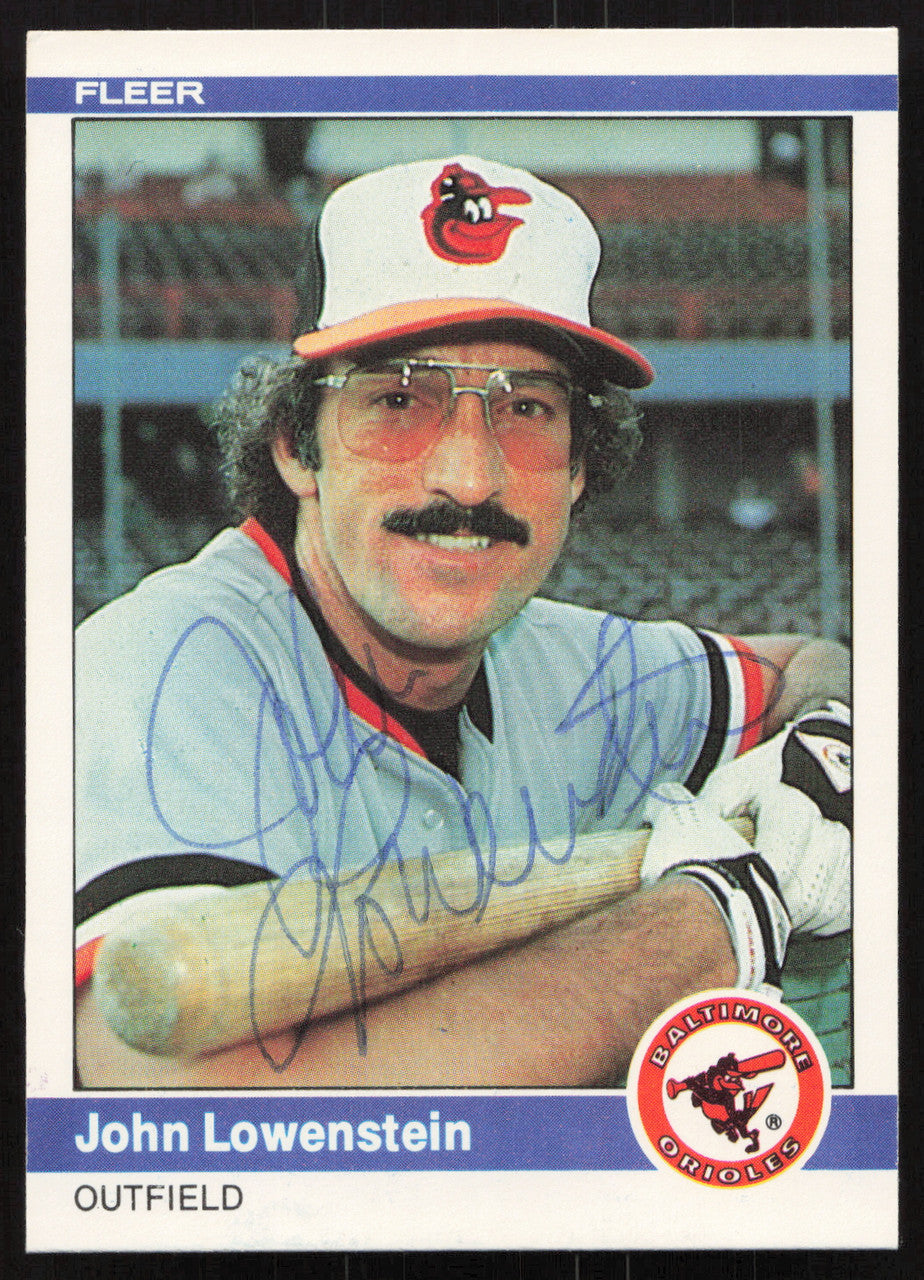 John Lowenstein Autographed 1984 Fleer Card #10 Baltimore Orioles SKU #265144
