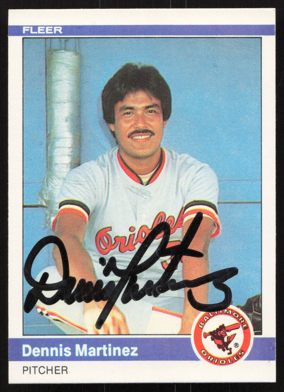 Dennis Denny Martinez Autographed 1984 Fleer Card #11 Baltimore Orioles SKU #265145