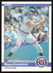 Wayne Krenchicki Autographed 1984 Fleer Card #83 Detroit Tigers SKU #265150
