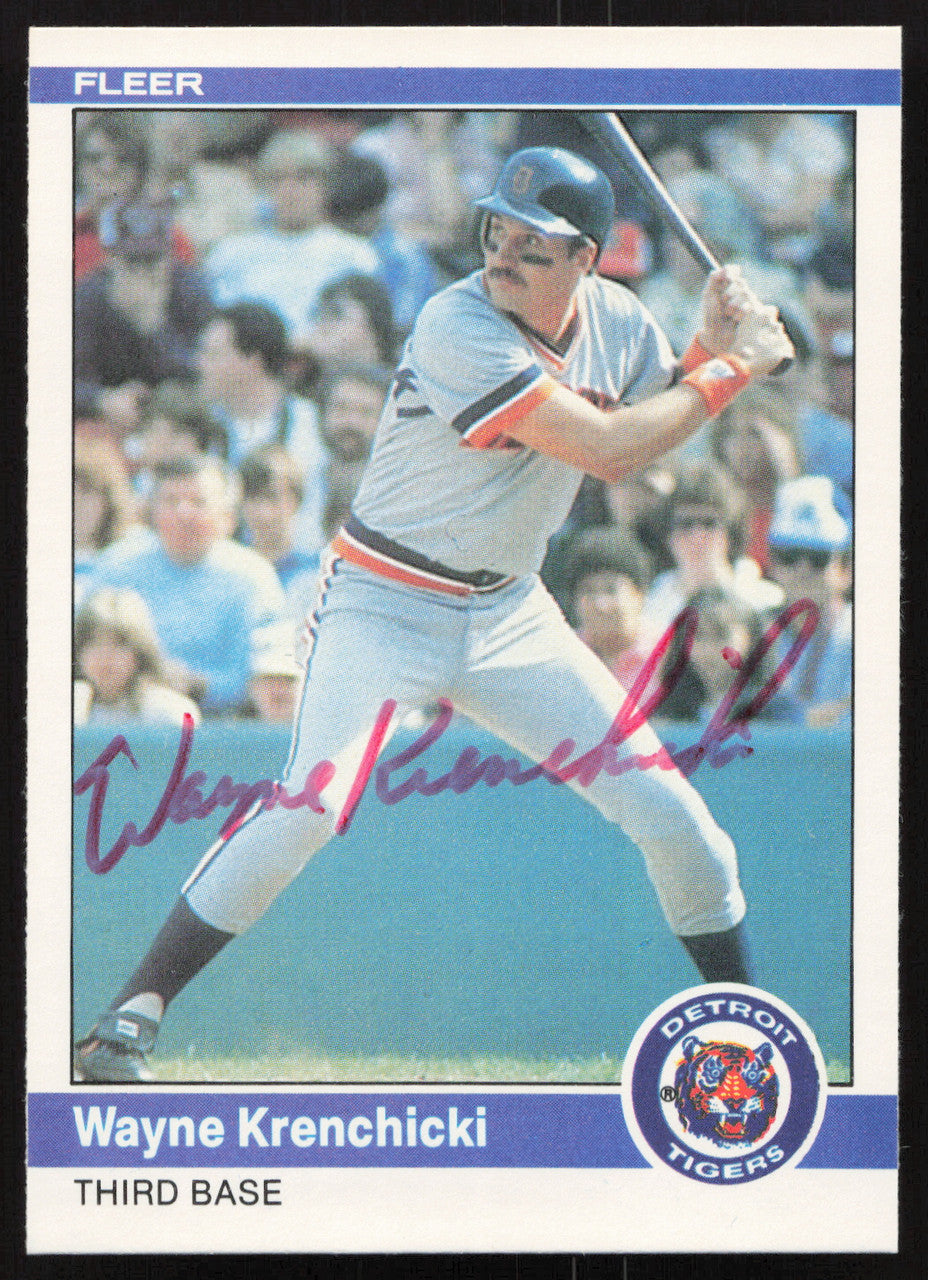 Wayne Krenchicki Autographed 1984 Fleer Card #83 Detroit Tigers SKU #265150