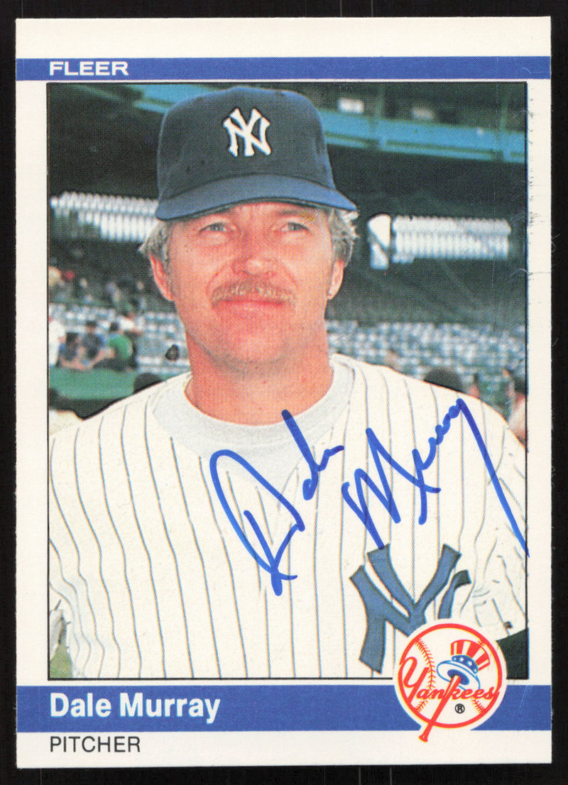 Dale Murray Autographed 1984 Fleer Card #134 New York Yankees SKU #265153