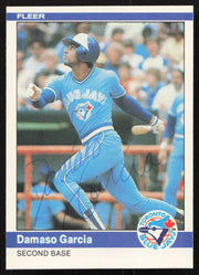 Damaso Garcia Autographed 1984 Fleer Card #153 Toronto Blue Jays SKU #265154