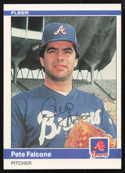 Pete Falcone Autographed 1984 Fleer Card #177 Atlanta Braves SKU #265155