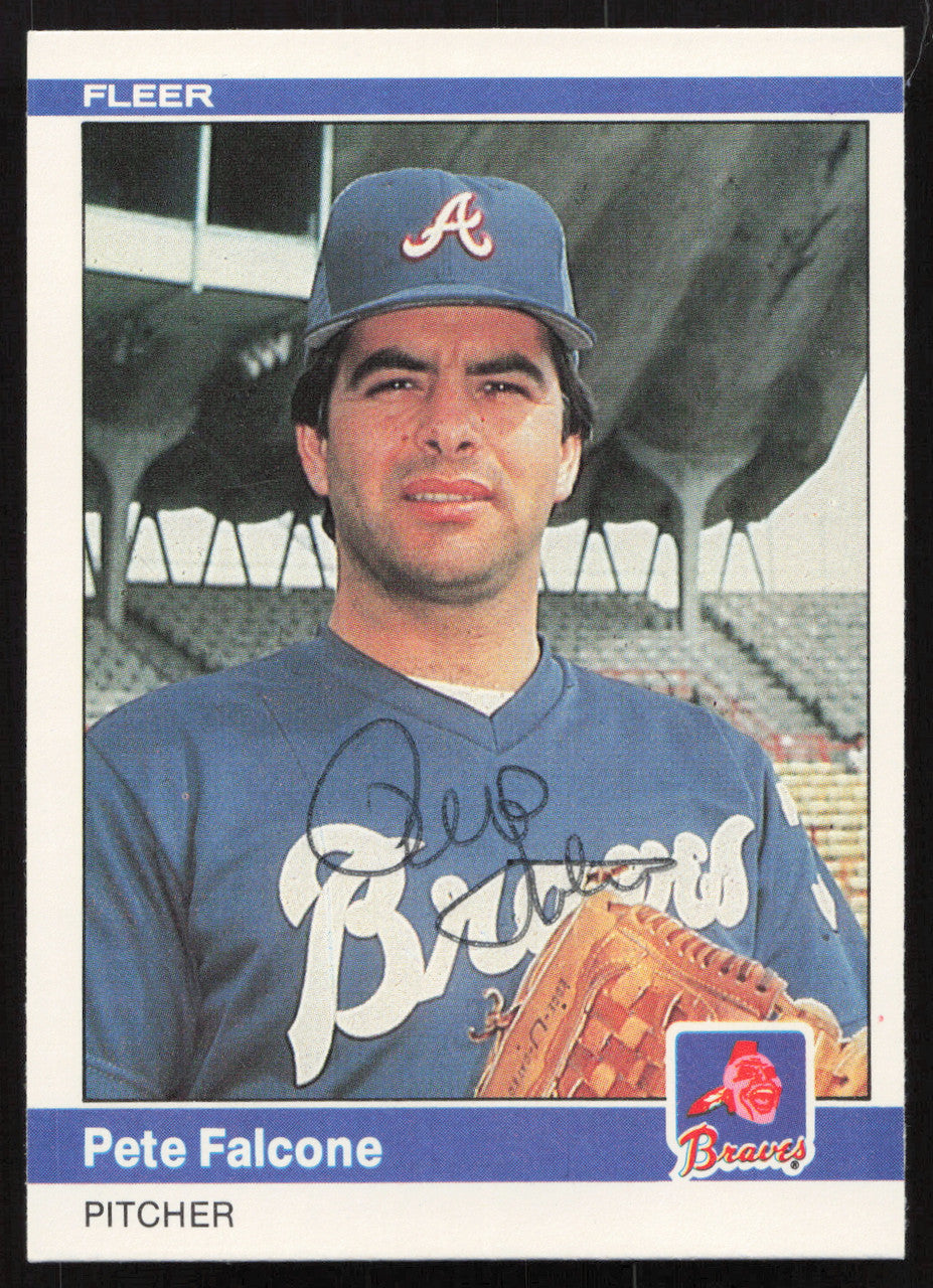 Pete Falcone Autographed 1984 Fleer Card #177 Atlanta Braves SKU #265155