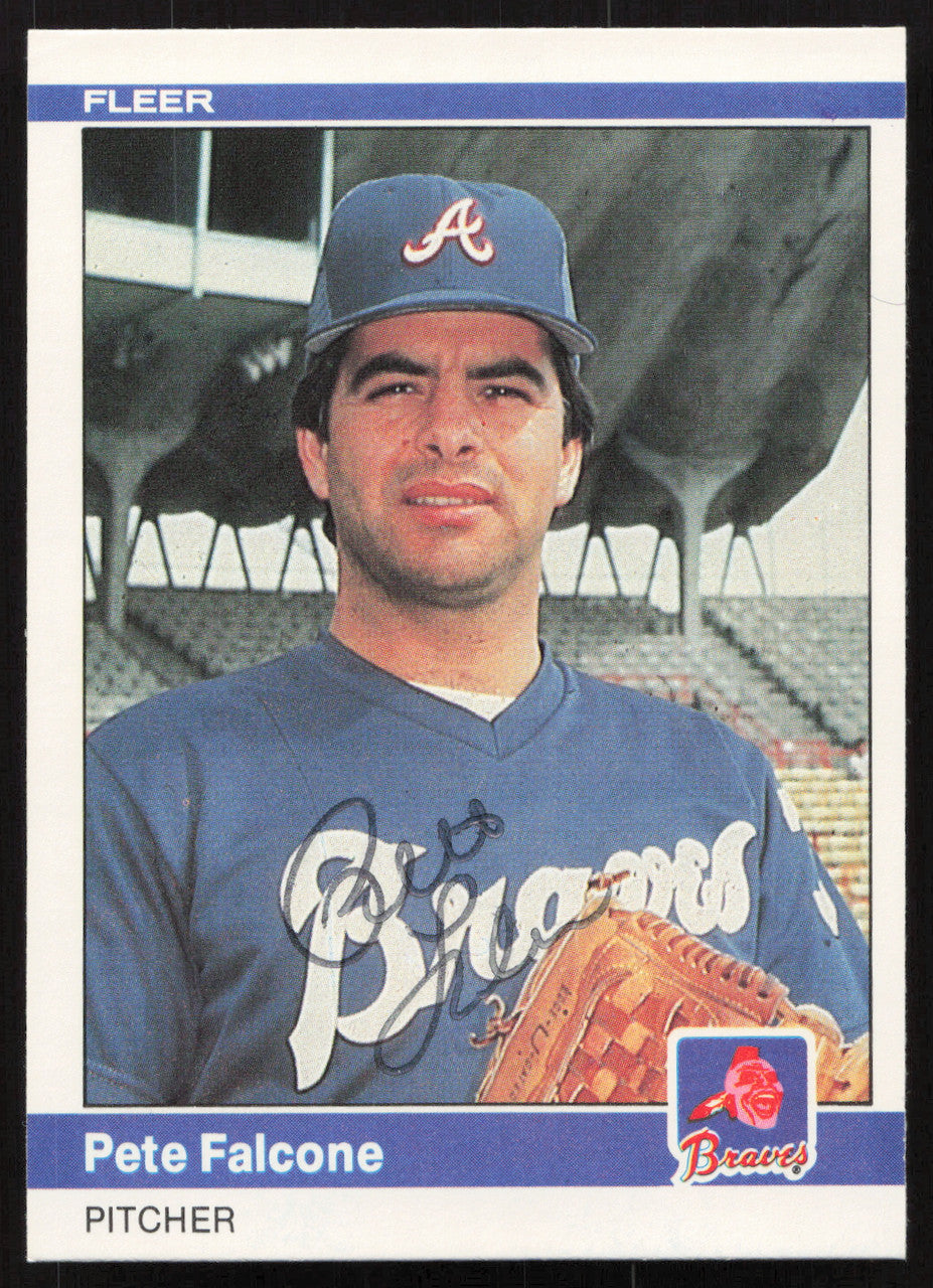 Pete Falcone Autographed 1984 Fleer Card #177 Atlanta Braves SKU #265156