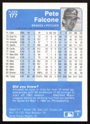 Pete Falcone Autographed 1984 Fleer Card #177 Atlanta Braves SKU #265156