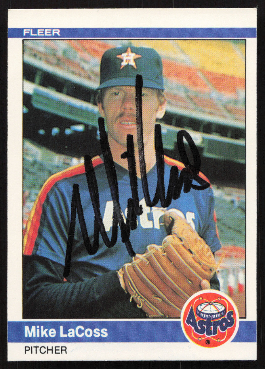 Mike LaCoss Autographed 1984 Fleer Card #231 Houston Astros SKU #265158