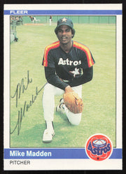 Mike Madden Autographed 1984 Fleer Card #232 Houston Astros SKU #265160