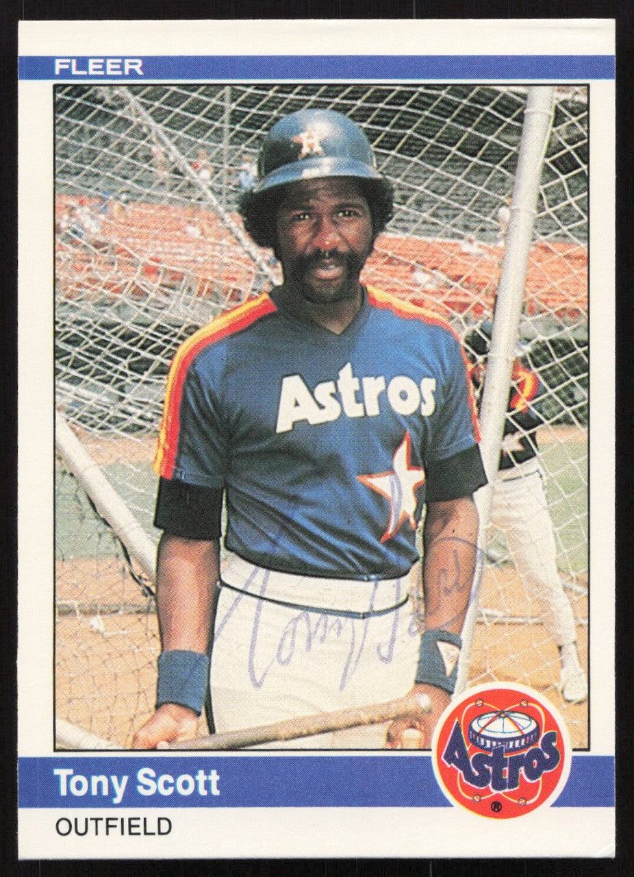 Tony Scott Autographed 1984 Fleer Card #241 Houston Astros SKU #265161