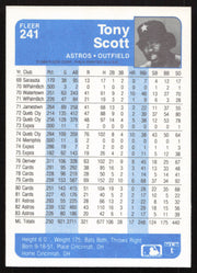 Tony Scott Autographed 1984 Fleer Card #241 Houston Astros SKU #265161